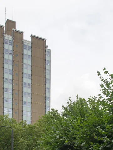Camden Mast Climber recladding project for Brogan Group